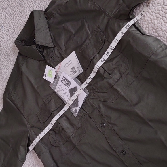 NWT 5.11 Tactical Large Tdu Green Teflon Short Sleeve Button Taclite Pro Shirt - Picture 9 of 15